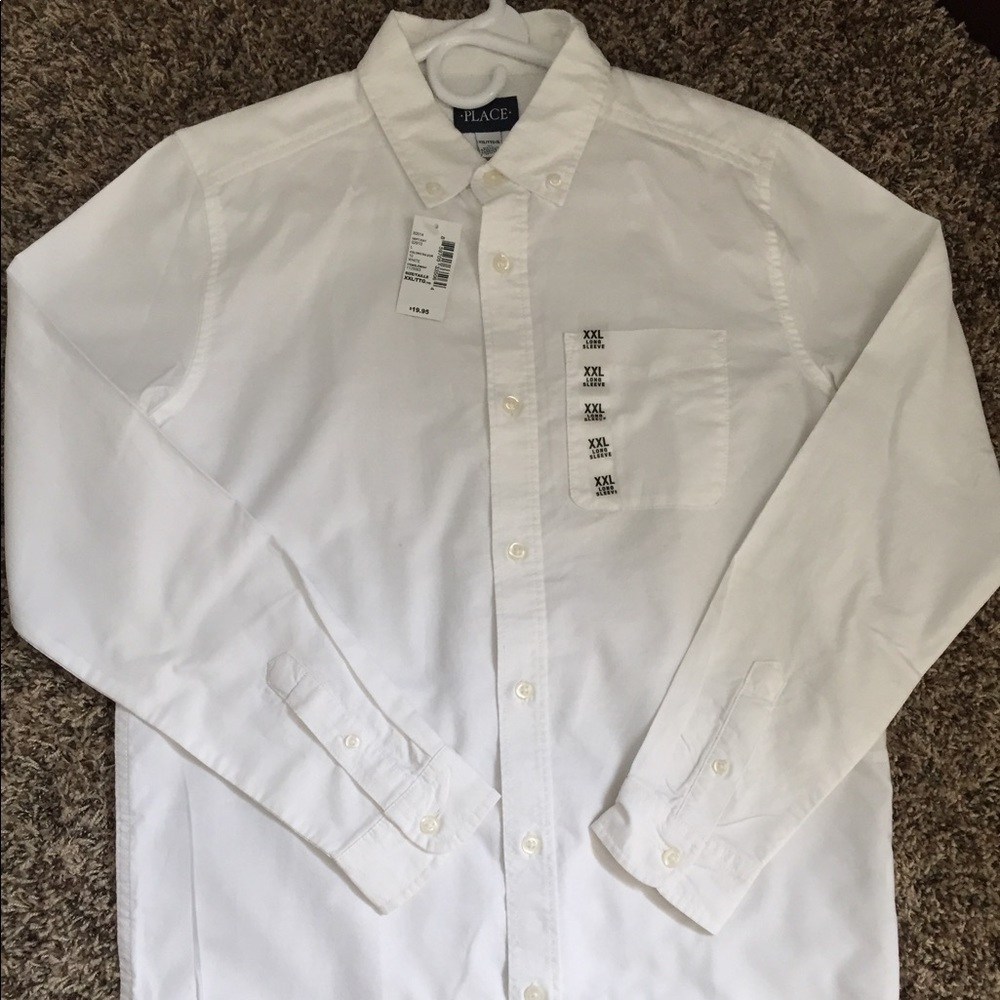 Boys white button up shirt